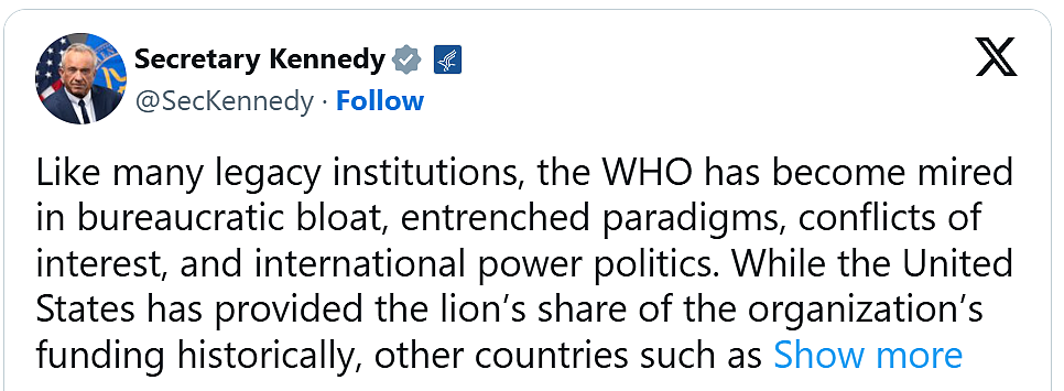 美国退出,中国将成为世卫最大捐助国(视频/图) - 2