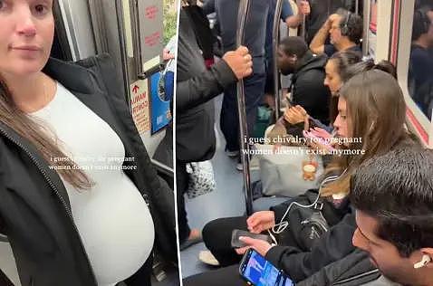 澳洲孕妇地铁拍视频抱怨无人让座，网友激辩现代社会礼仪存废（组图） - 1