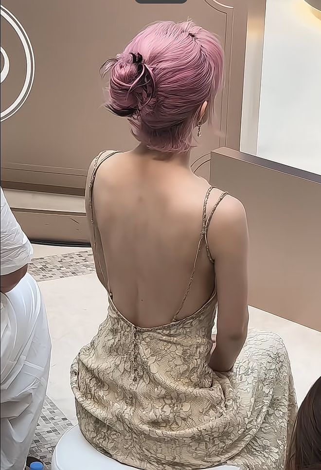 赵丽颖恋情曝光后首现身,粉发被吐槽像精神小妹,秀美背力挽狂澜(组图) - 11