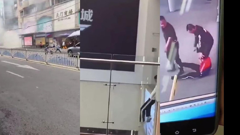 重庆商场有人沿街对商铺丢燃烧弹！学生跳楼、少年遭捅，讯息都“被消失”（视频/图） - 1