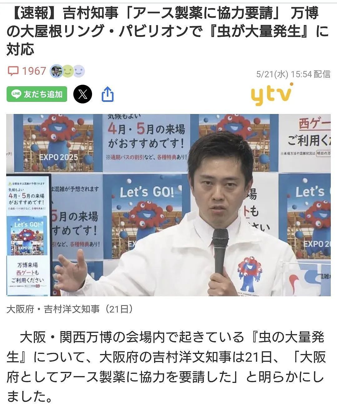 密密麻麻！大阪世博会蚊虫满天飞满地爬，法国馆展品都爬满了，游客一张嘴就吃蛋白质...（组图） - 33