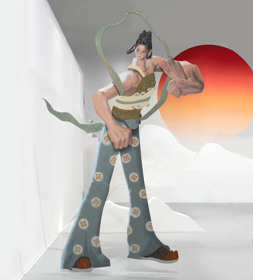 女侠变哪吒?山西一景区哪吒雕塑被指抄袭艺术家作品,一整个换头不换身!网友:离大谱(组图) - 8