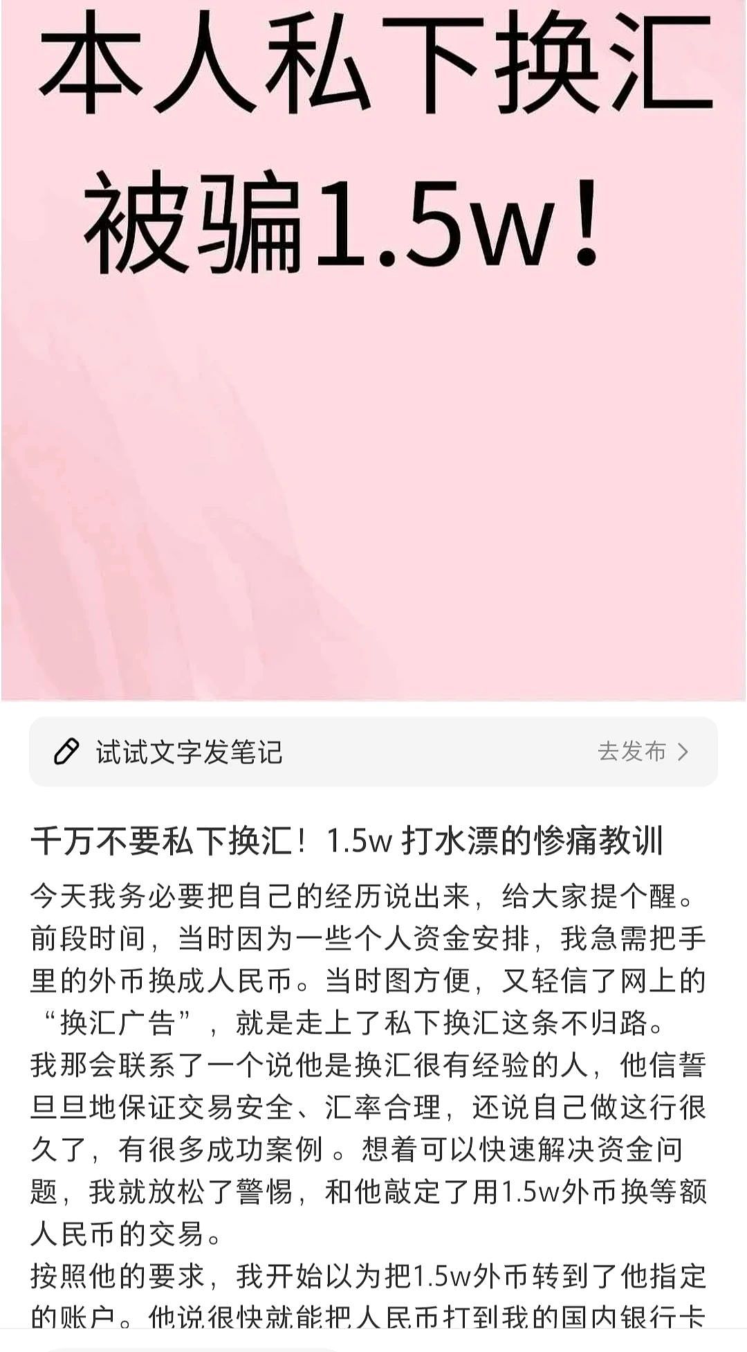 留学生警惕！换汇省下的几百块，让我赔掉20万+背案底（组图） - 1