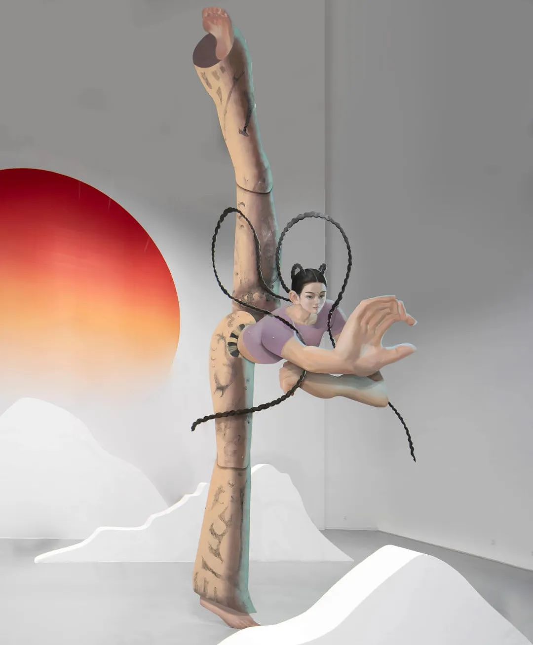 女侠变哪吒?山西一景区哪吒雕塑被指抄袭艺术家作品,一整个换头不换身!网友:离大谱(组图) - 20