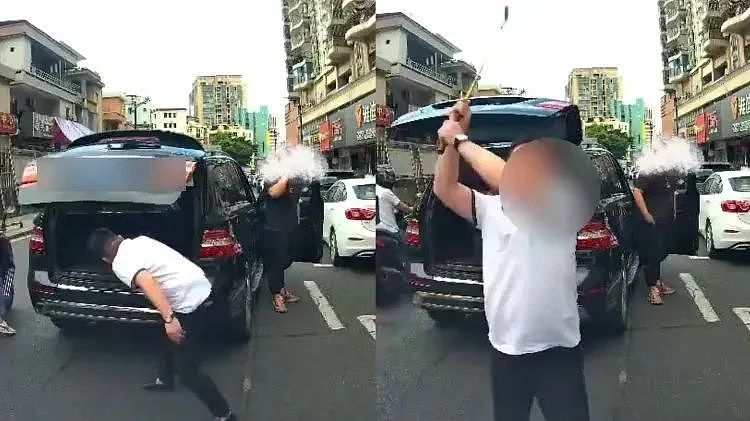 奔驰司机别停前车，用球杆狂砸车玻璃！被刑拘（组图） - 1