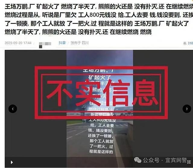 四川宜宾警方：编造“因800元工资纵火”谣言信息，三人被查处（组图） - 5