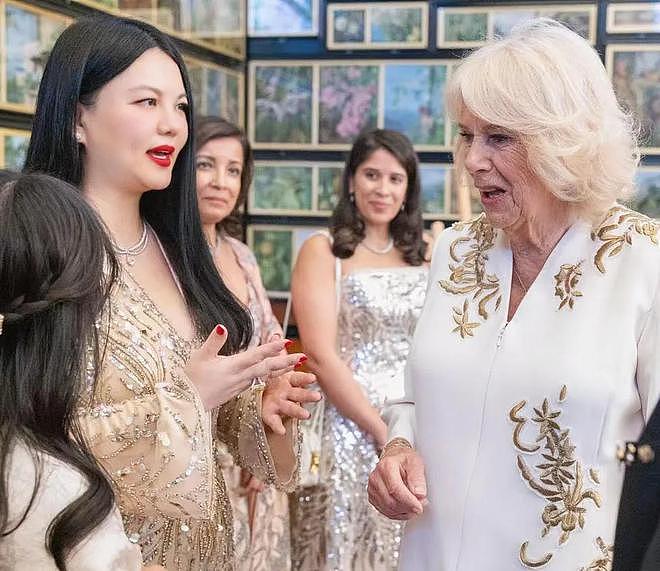 李湘还在晒英国王室合照，姿态太低惹群嘲，卡米拉用指尖和她握手（组图） - 1