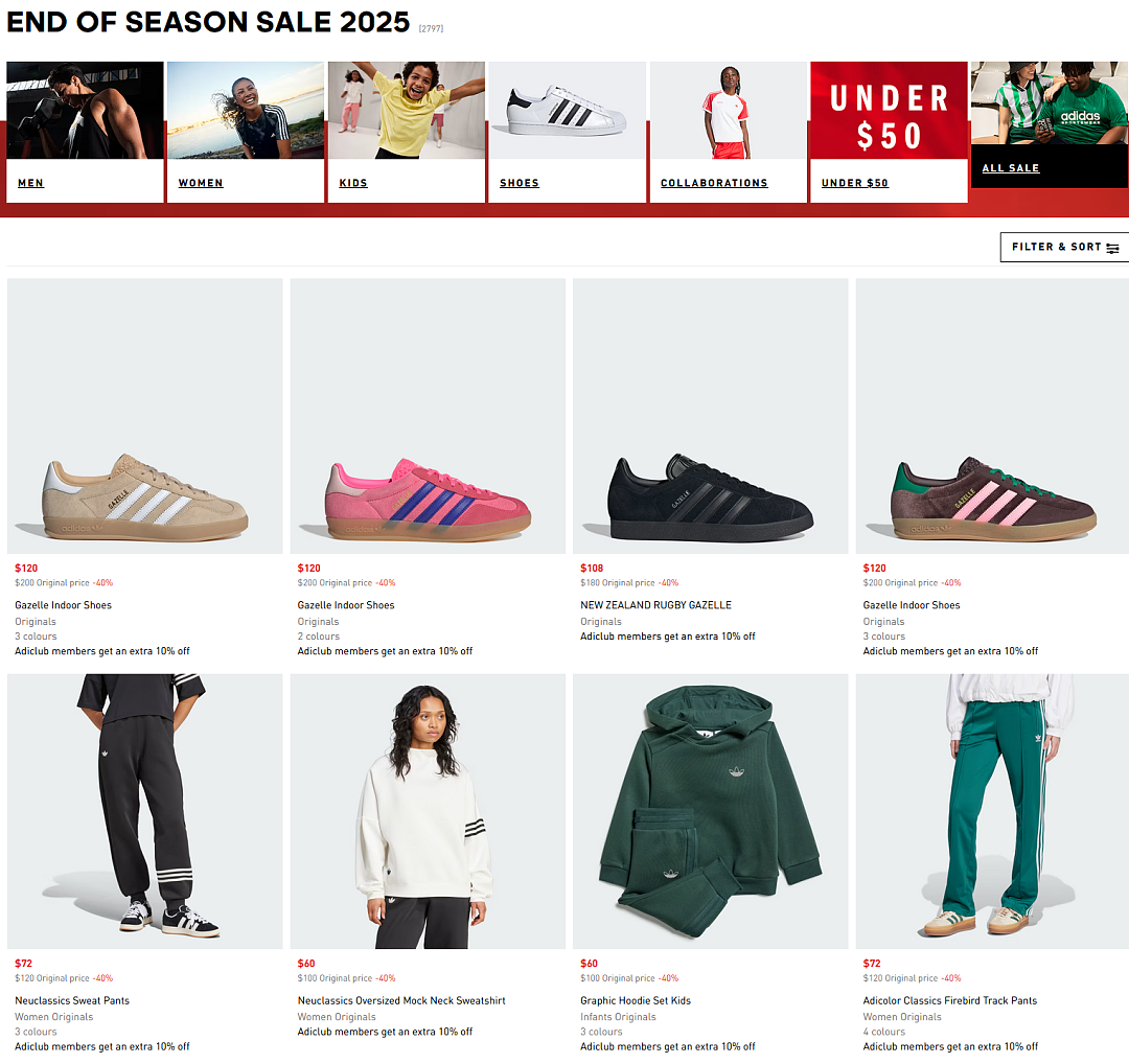 今天截止!【Adidas】澳洲官网再减30% + 送30刀(组图) - 1