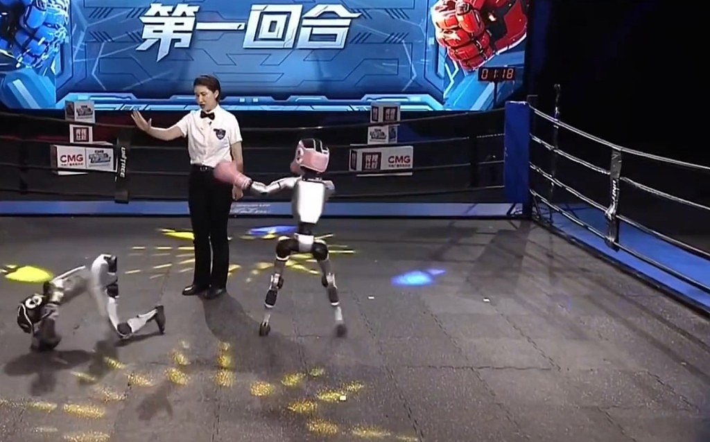 全球首场!机械人格斗赛开打:擂台膝撞勾拳样样齐,网民:有待加强(视频/组图) - 1