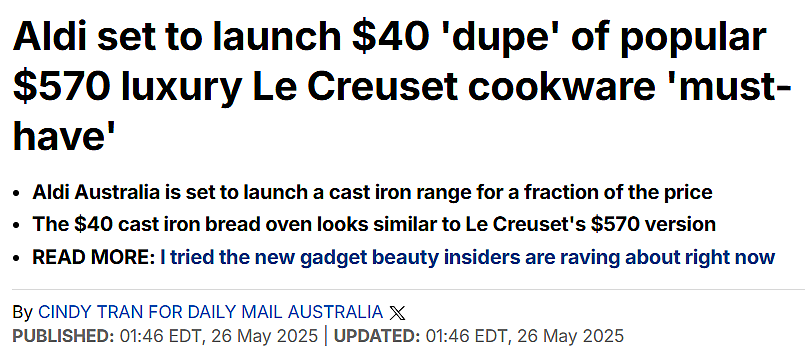 Aldi又搞事啦！$39刀铸铁锅平替$570 Le Creuset大牌！（组图） - 1