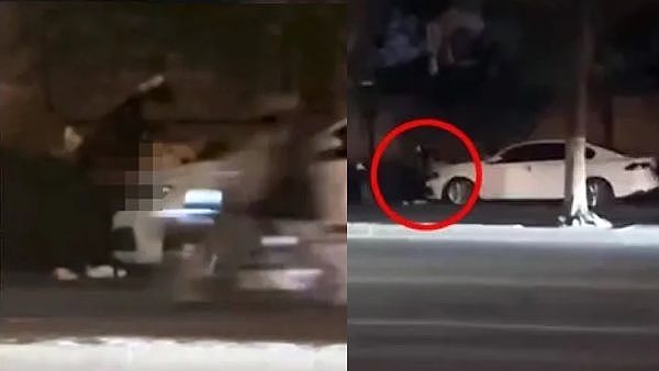 男女“马路活春宫”,躺引擎盖运动!不顾旁人全被录(组图) - 1