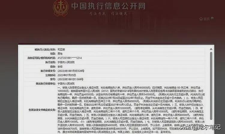 黄杨钿甜妈妈非法移民、判决书被扒！舅舅坐牢，奶奶才是最大BOSS（组图） - 11