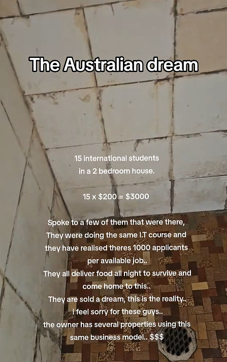 澳洲留学生住得有多差！15人挤两居室，靠送外卖维生！（组图） - 4