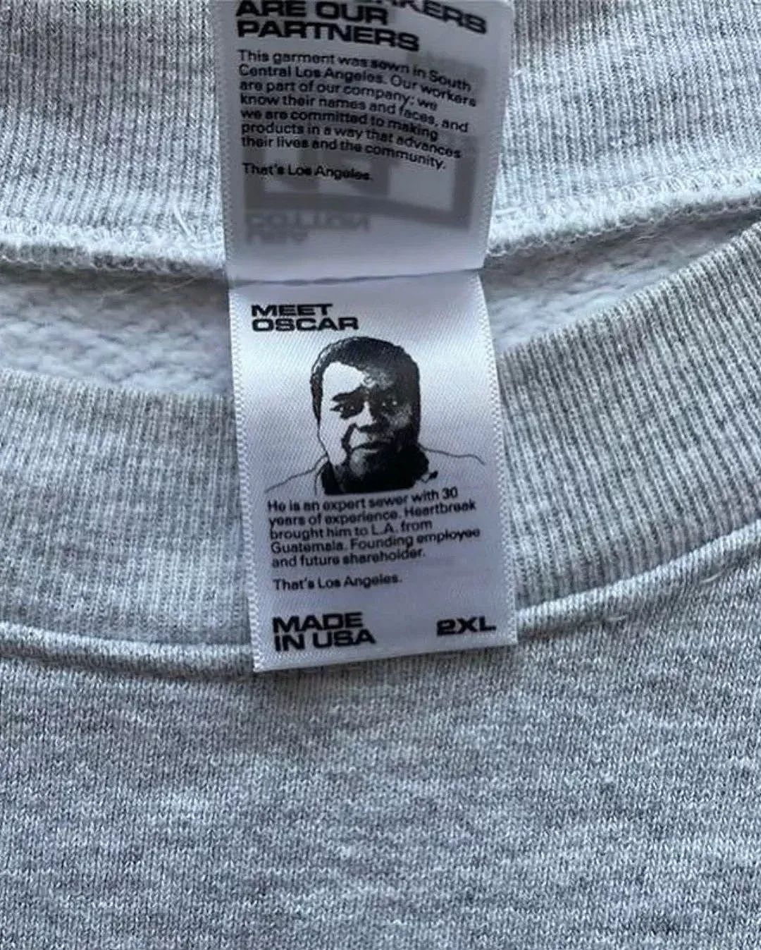 暖心还是作秀？洛杉矶服装品牌将工人的脸和名字印上标签惹争议！网友：这个设计真有人买单吗（组图） - 4