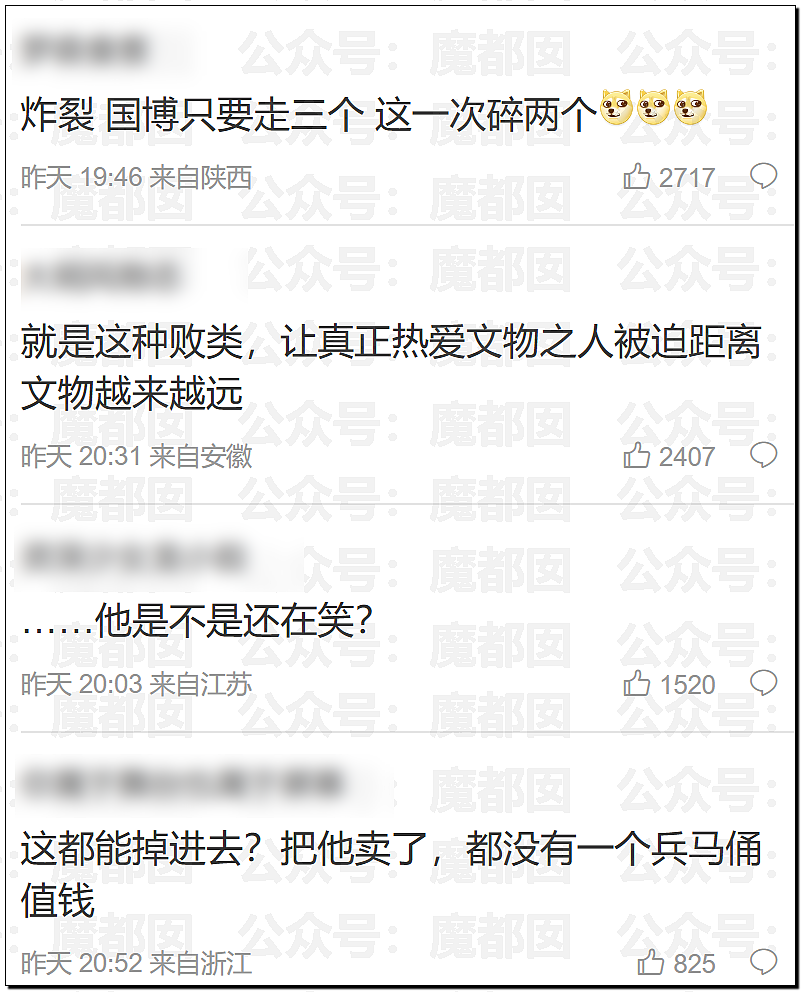 男子跳入俑坑推倒兵马俑摆出奇特姿势，脸上浮现诡异表情！西安警方通报（视频/组图） - 9