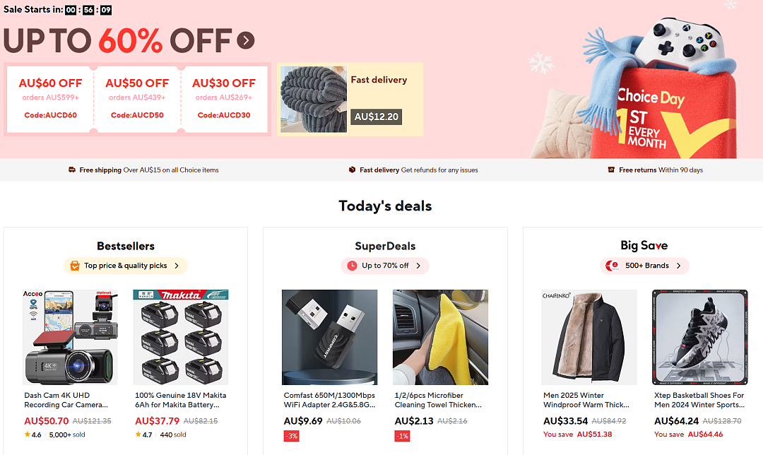 抓紧!【AliExpress】澳洲站海量商品季中大特卖+ 折上折(组图) - 1