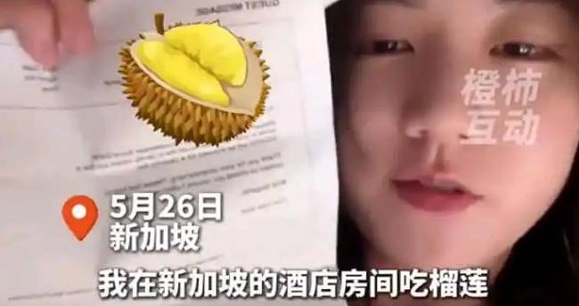 中国游客在新加坡酒店吃榴莲被罚千元，网友炸了（组图） - 1