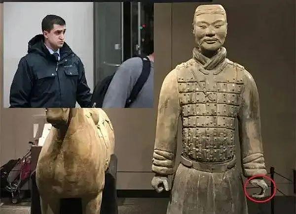 跳进兵马俑坑内推拉陶俑造成损坏！男子抓到了，患精神疾病......（组图） - 5