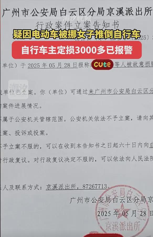 女子为报复推倒自行车后续:车主拒绝和解,定损价曝光,真赔不起(视频/组图) - 11