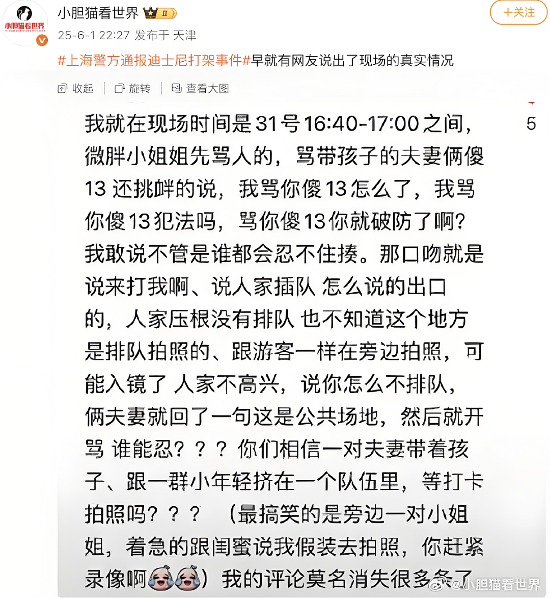 端午节上海迪士尼斗殴事件，最无辜的那个人被骂的最惨（组图） - 3