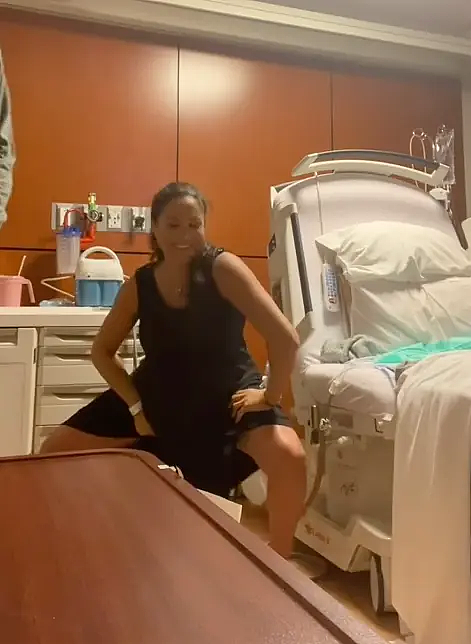 梅根在产房跳“扭臀舞”,让哈里陪着催产,但过大的孕肚遭质疑(组图) - 3