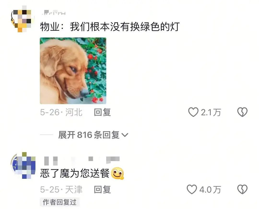 【爆笑】“当物业错把电梯灯换成绿色之后...?”网友夺笋:还拍呢收你来了(组图) - 13