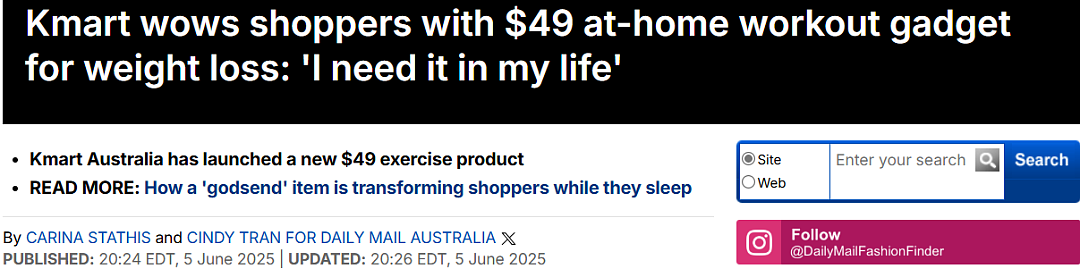 居家锻炼神器!Kmart $49刀多功能健身器上架!抢疯了!(组图) - 1