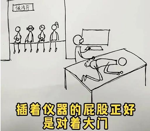 插著仪器的屁屁被看光！上海主持人曝某医院“肠镜体检不关门”（组图） - 1