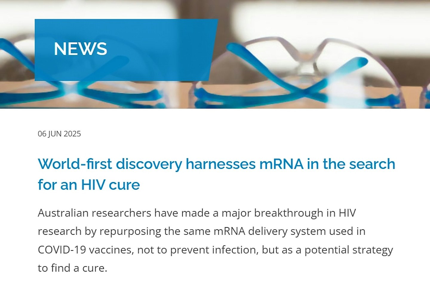 爱滋病有望根治！澳洲科学家成功利用新冠疫苗mRNA令潜藏HIV病毒现形（组图） - 2