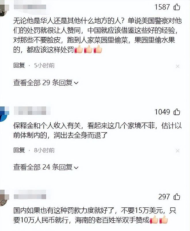 3名华人在美盗窃樱桃被捕！身份曝光，保释金高达百万，评论炸锅（组图） - 13