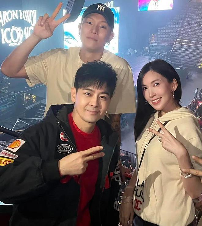 林志颖看林俊杰演唱会，小9岁妻子年轻漂亮，小志穿卫衣又帅又嫩（组图） - 7