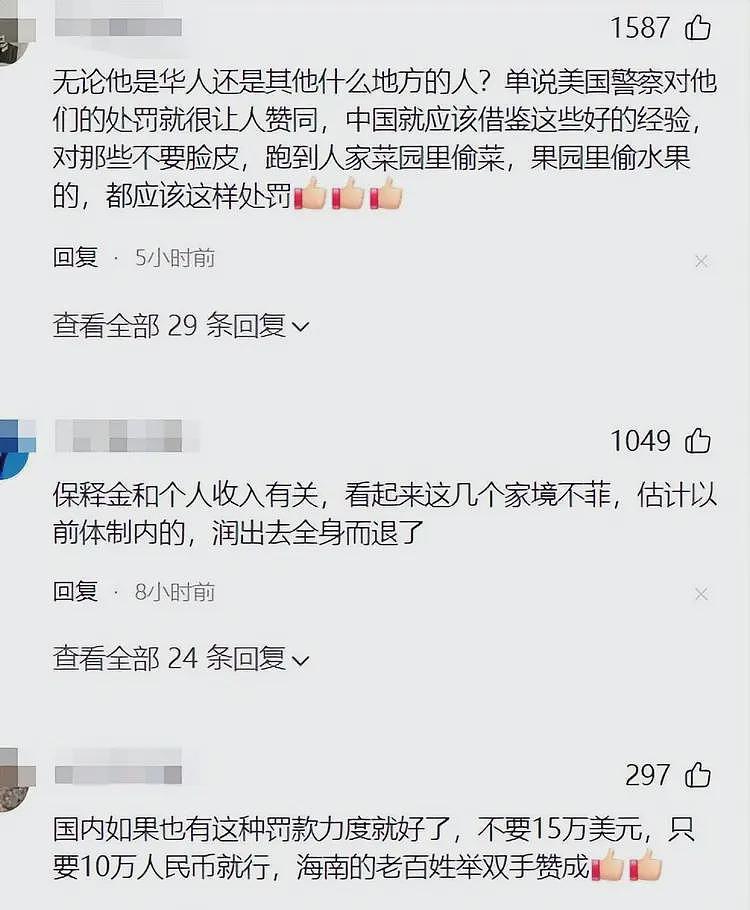 3名华人在美盗窃樱桃被捕!身份曝光,保释金高达百万,评论炸锅(组图) - 13