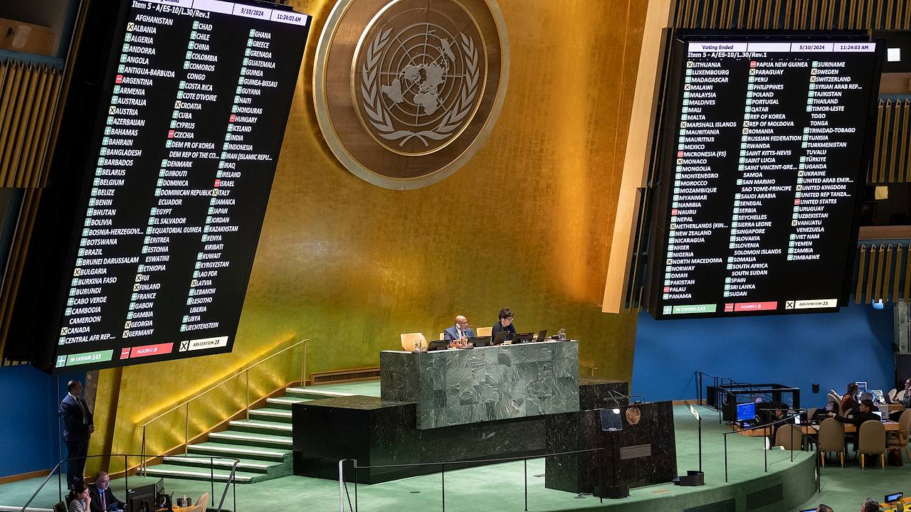 路透社：美国谴责联合国以巴两国方案会议，警告会有后果（组图） - 1