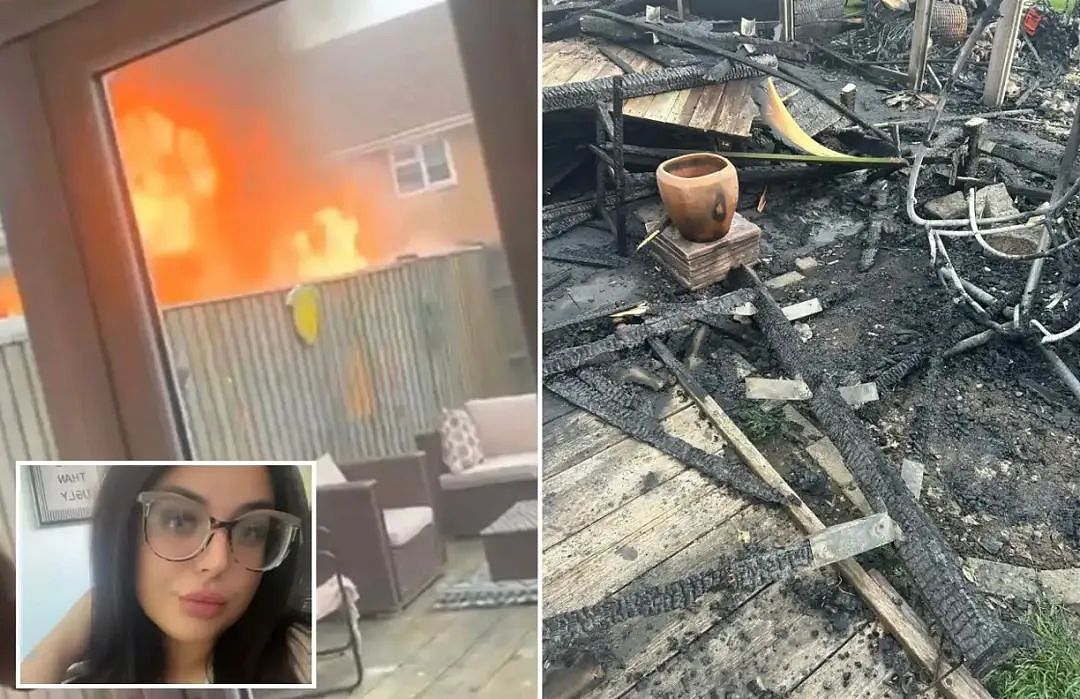 新居还没住热,烧烤成了“烧家”!女子新家花园付之一炬,损失不少!(组图) - 1
