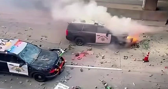 洛杉矶暴乱让一个中国大妈爆红！因为只有她在维护“世界和瓶”（组图） - 12