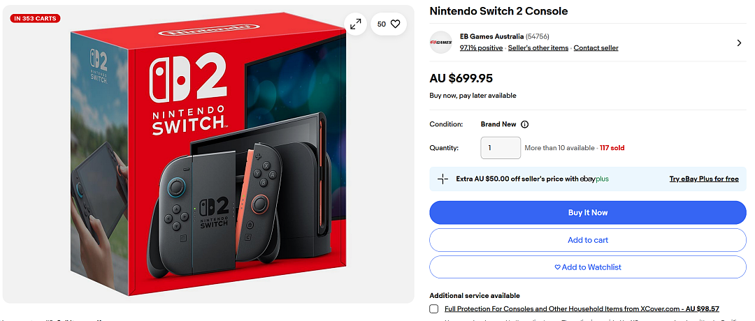 【EB Games】新款任天堂Switch 2游戏机继续特价（组图） - 1