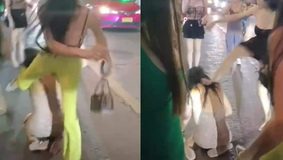 泰菲变性人大战！“抢卖淫地盘”打到火辣短裙走光，曼谷街头斗殴（视频/组图） - 1