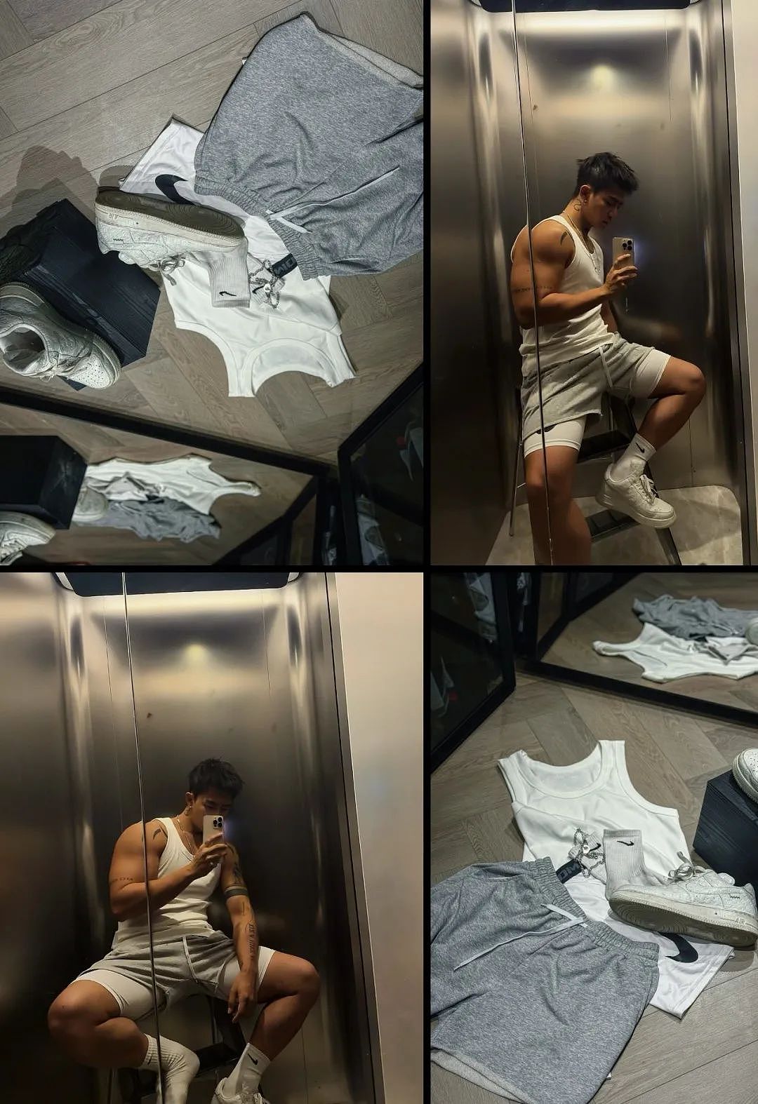 【帅哥】推特爆火肌肉猛男黑皮体育生，白袜大包打桩超持久...（组图） - 7