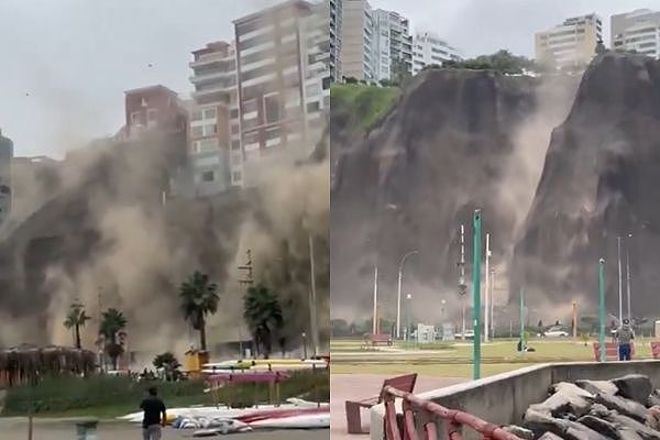 秘鲁6.1地震1死5伤！首都利马“恐怖山崩”画面曝（视频/图） - 1