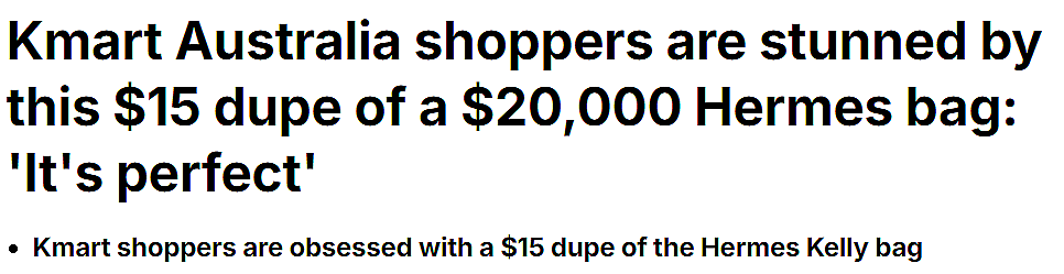 只要$15！Kmart上架“爱马仕”Kelly包？妈妈们都去看看吧（组图） - 5