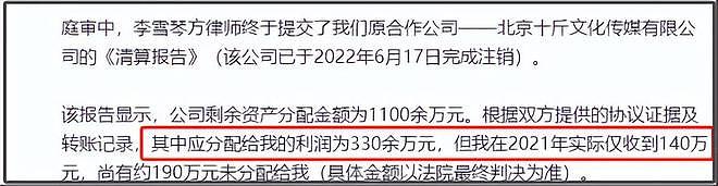 谢田飞曝李雪琴公司财务造假!疑非法转移2000万,怕案件公开审理(组图) - 3