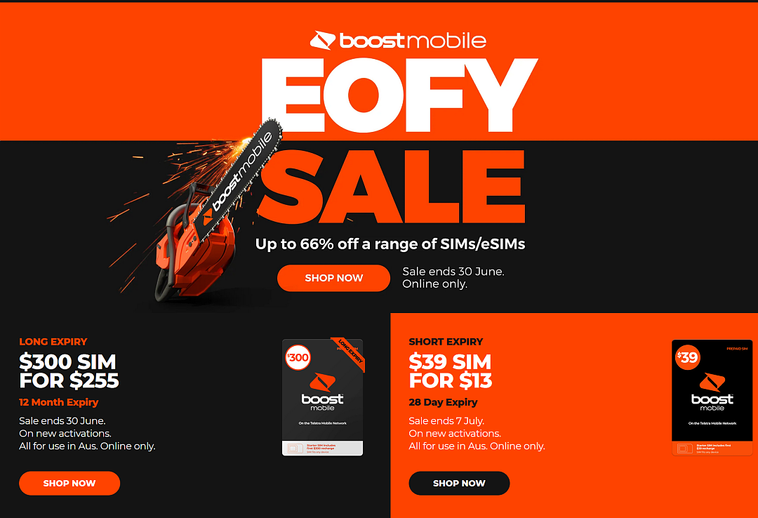 好机会！【Boost Mobile】手机预付卡财年末特卖（组图） - 1