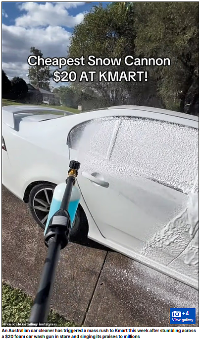 轻松洗车不求人！Kmart $20澳元洗车神器爆火！专业美容师狂推：完胜$150刀同款！（组图） - 2