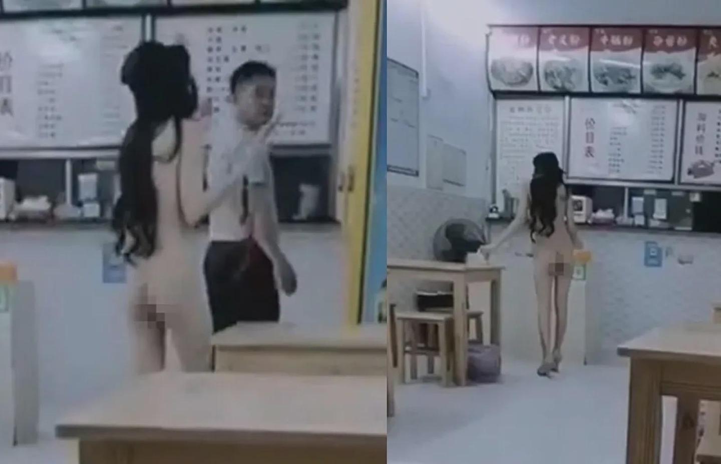 中国网美全裸随机“色诱老板”求上床！街头裸奔找下个目标（组图） - 1
