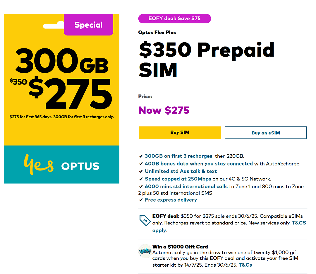 倒计时！【Optus】预付卡大福利（组图） - 1