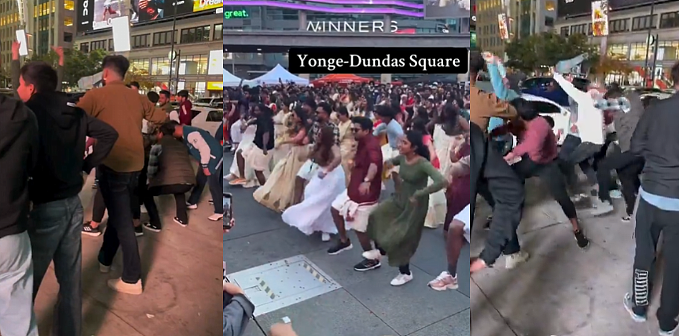多伦多市中心广场被印度人“占领”! 上百人跳这种舞,街头也沦陷,网友吵翻(组图) - 1