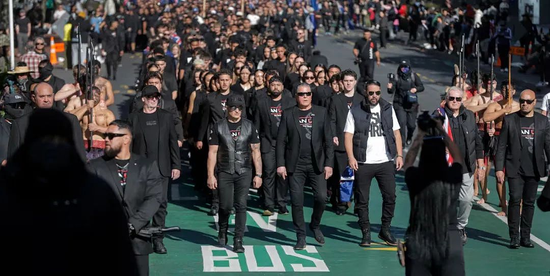 “不想同化，就别移民！”新西兰爆发游行，他们全身黑衣，当众焚烧旗帜（组图） - 3