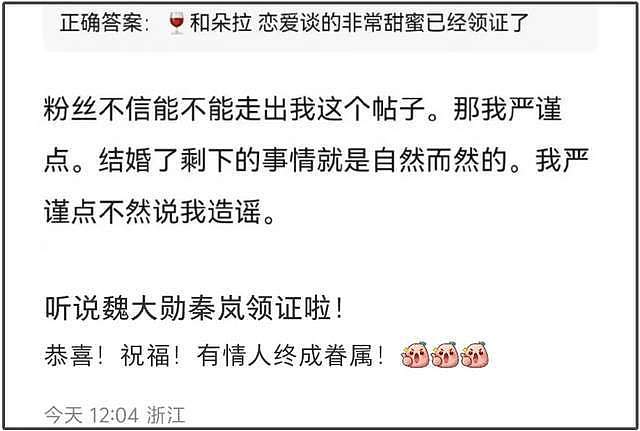 魏大勋秦岚领证风波后续!魏大勋出国工作,女方行程少被怀疑备孕(组图) - 4