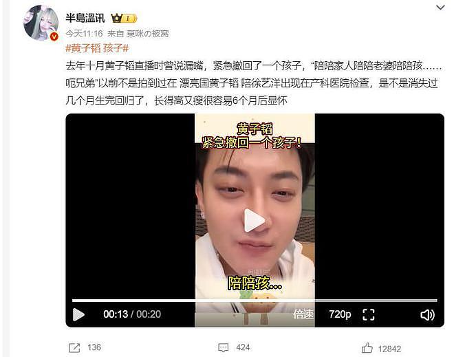 曝黄子韬徐艺洋已有小孩,徐妈带娃画面曝光,网友质疑代孕生子(组图) - 6