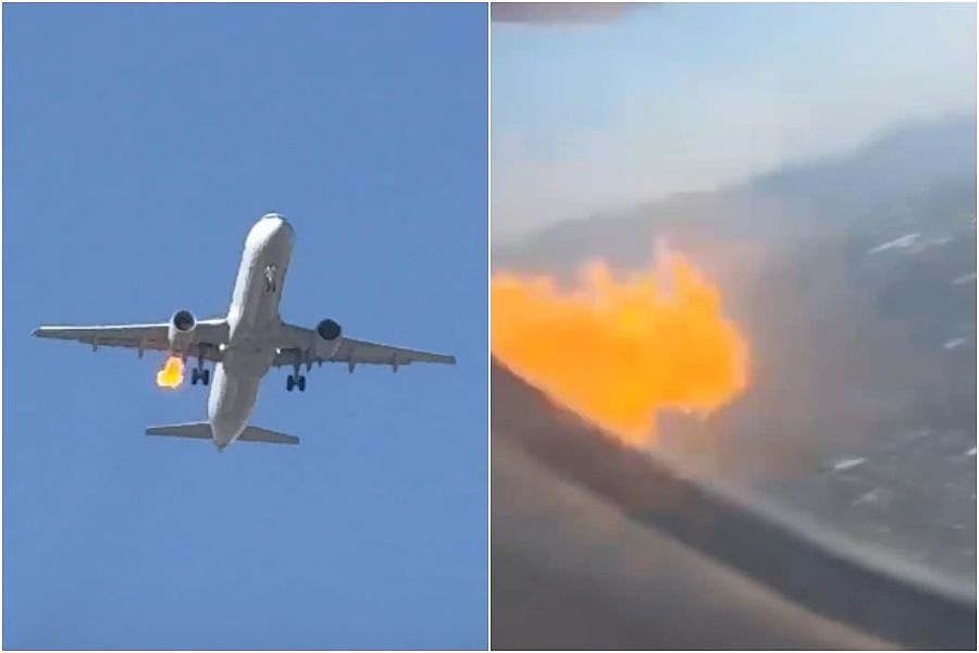 美航159人客机“引擎爆火花”,高空急掉头!目击者:以为会爆炸(视频/图) - 1